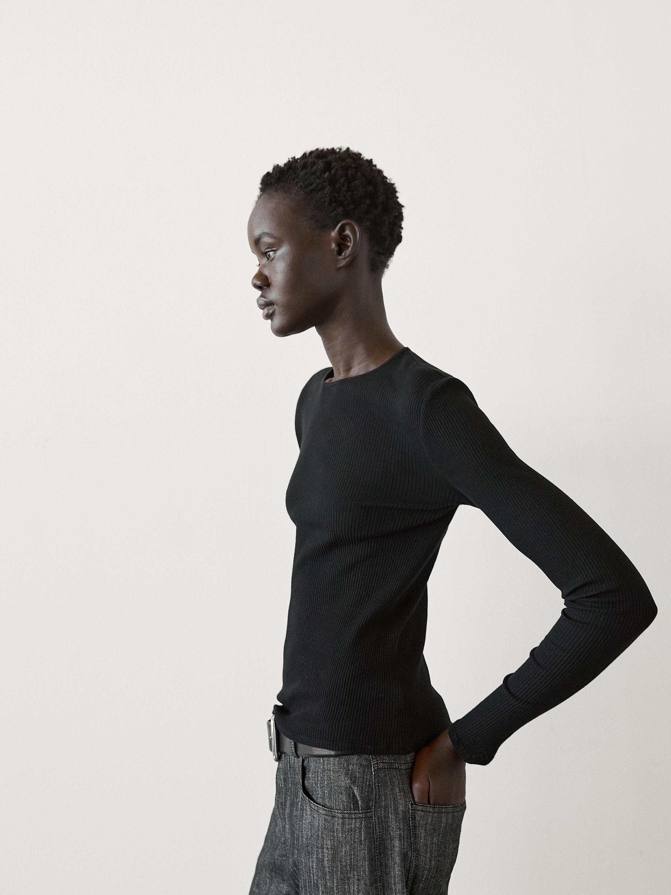 ZARA STYLENOTCOM LONG SLEEVE T-SHIRT - White | ZARA United