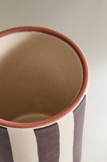 BROWN STRIPED TOOTHBRUSH HOLDER - Brown by Zara - Image 2