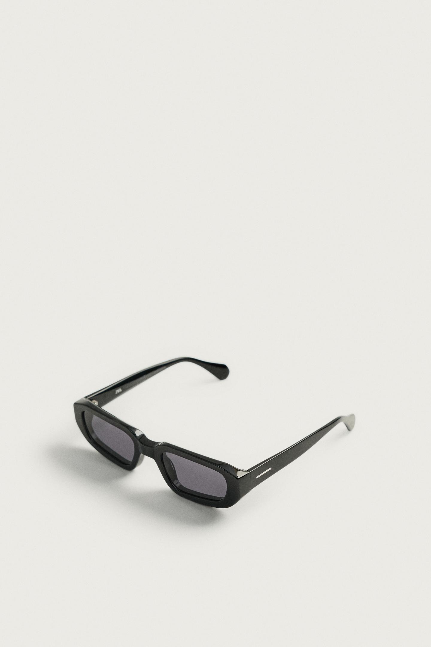 Мужские солнцезащитные очки Zara Rectangular, цвет: Чёрный — фото 5