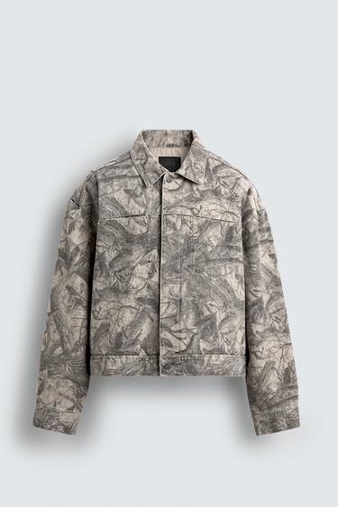 LEAF PRINT JACKET - 026 by Zara