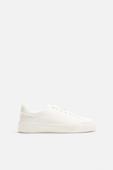 TENNIS EN CUIR ÉPAISSES - Blanc de Zara - Image 0