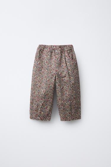FLORAL BAGGY TROUSERS - Multicoloured by Zara - Image 0