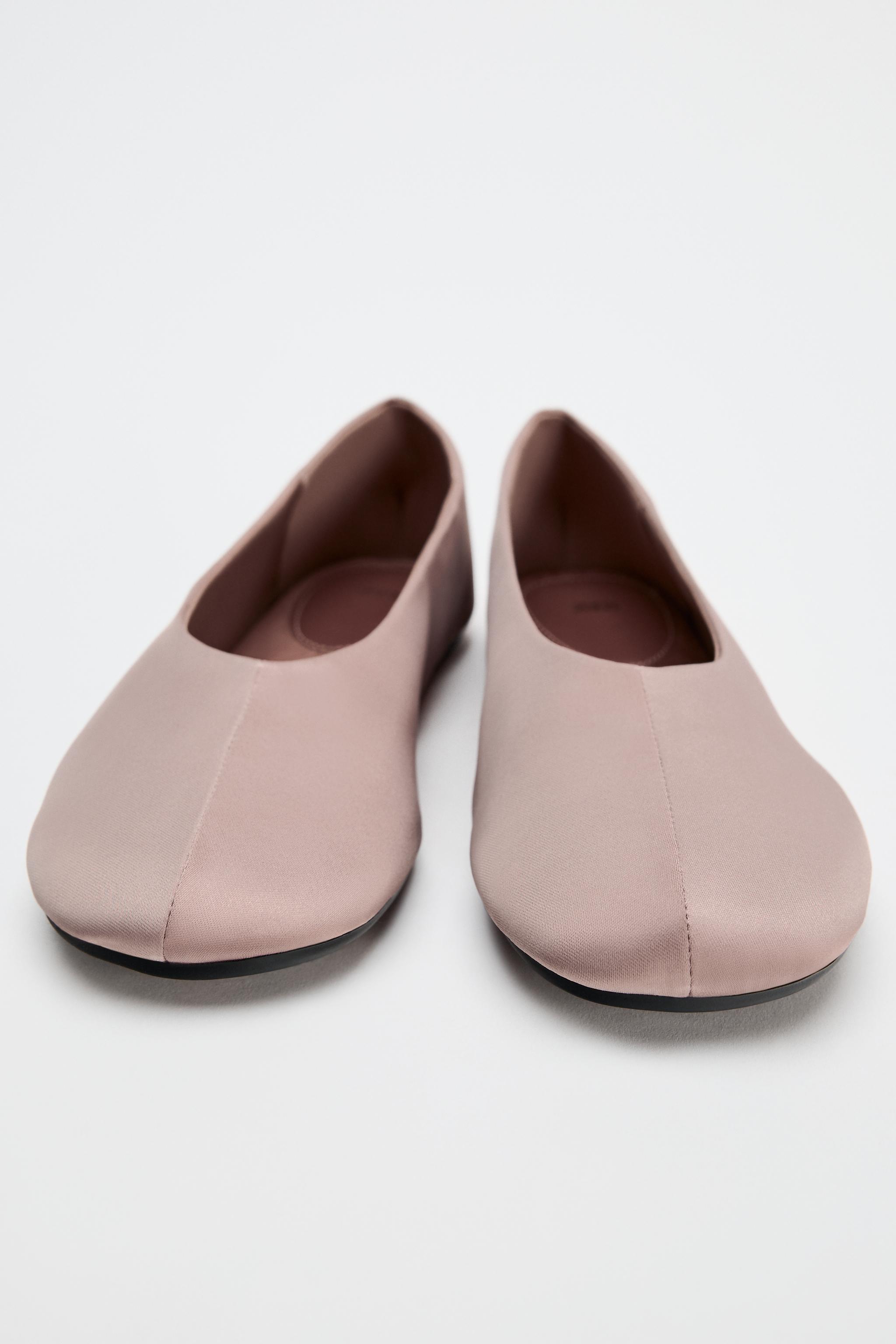 サテンバレリーナシューズ - ピンク | ZARA Japan / 日本