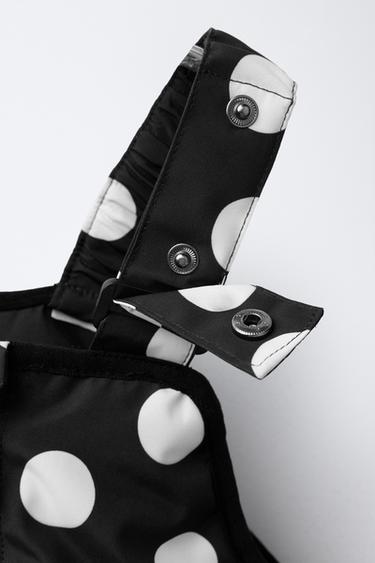 SALOPETTE LONGUE RÉSISTANTE À L'EAU ET AU VENT À POIS - Noir de Zara - Image 3