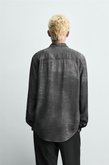 FLOWING FADED PRINT SHIRT - Grey by Zara - Image 2