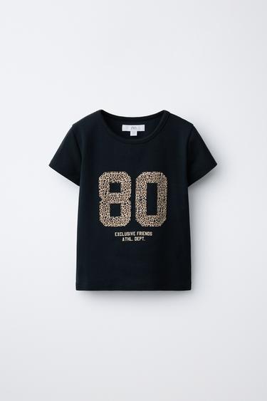 ANIMAL PRINT NUMBER T-SHIRT — Anthracite grey 1