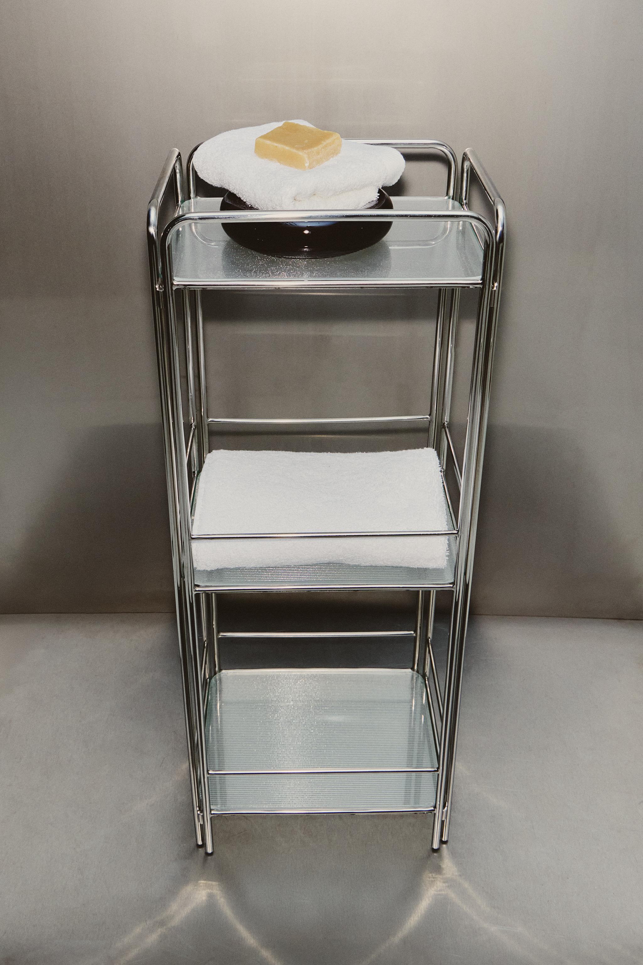 STEEL AND GLASS STORAGE UNIT