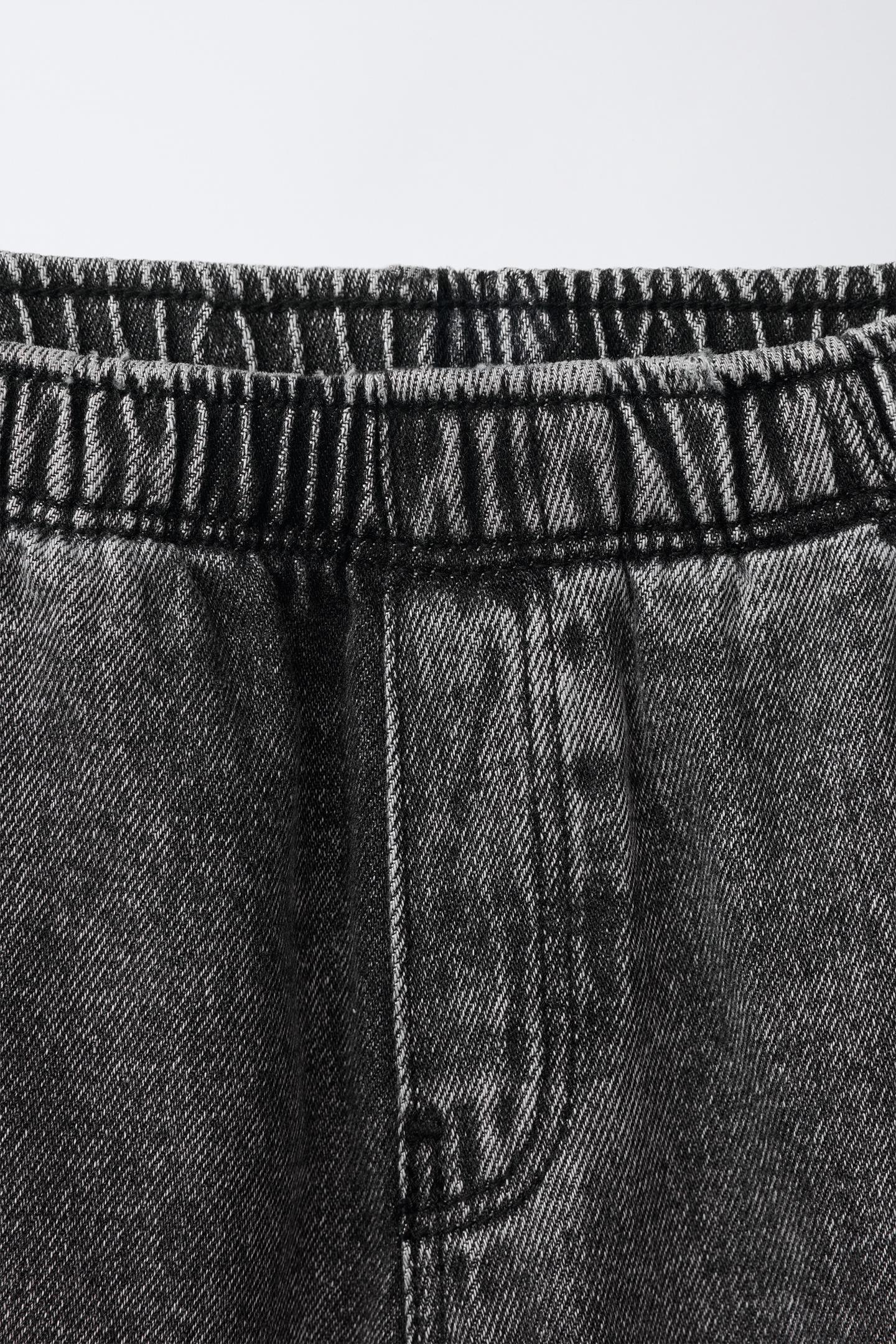 Детские джинсы Zara Washed Loose, цвет: Чёрный — фото 3