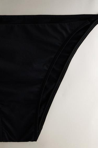 BEACH BIKINI BOTTOMS WITH THIN STRAPS - Black by Zara - Image 3