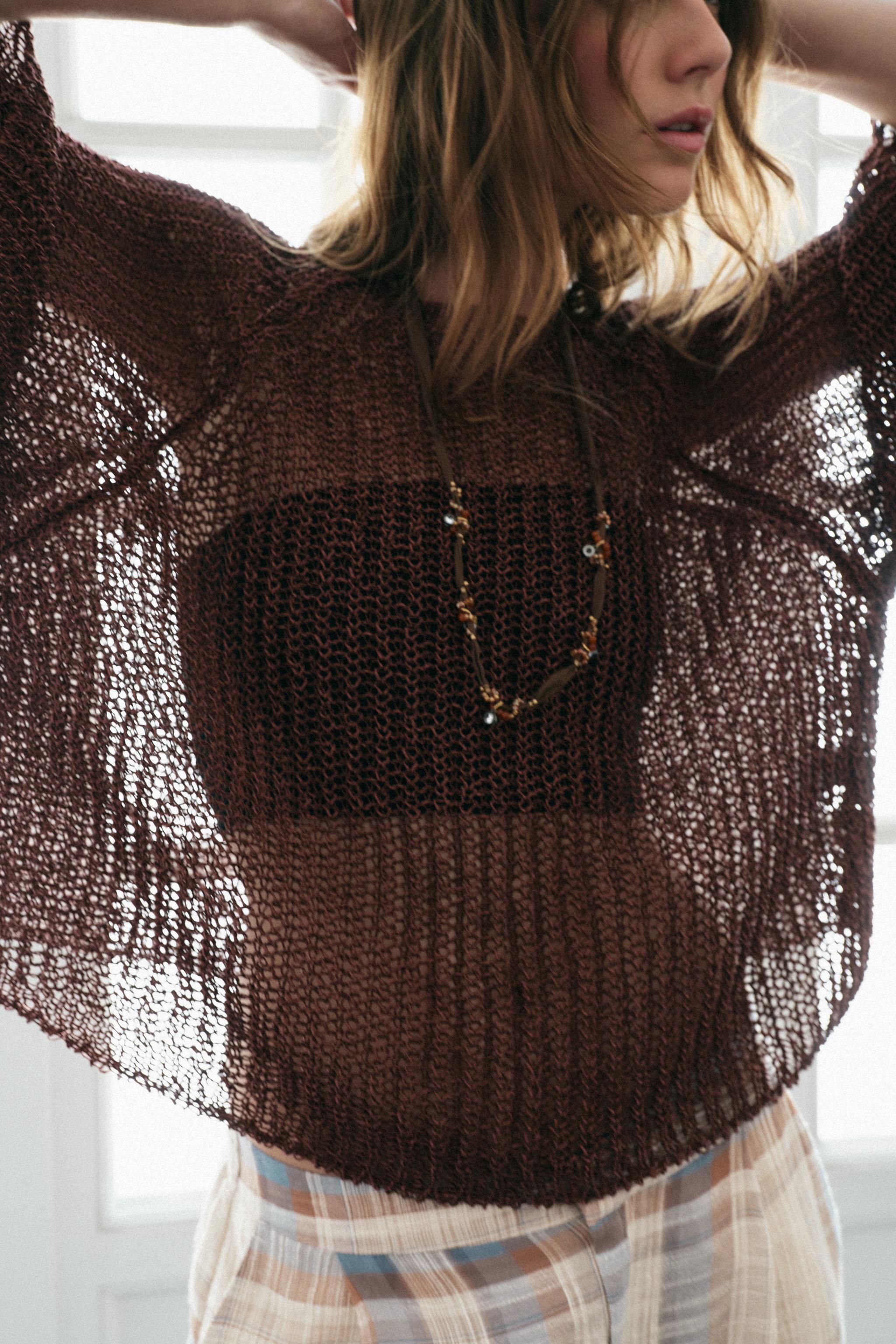 Женские свитеры Zara OPEN KNIT JUMPER — фото 4