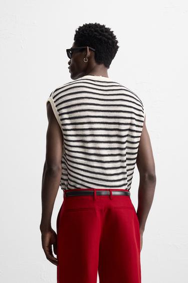 STRIPED KNIT TANK TOP - Stripes by Zara - Image 2