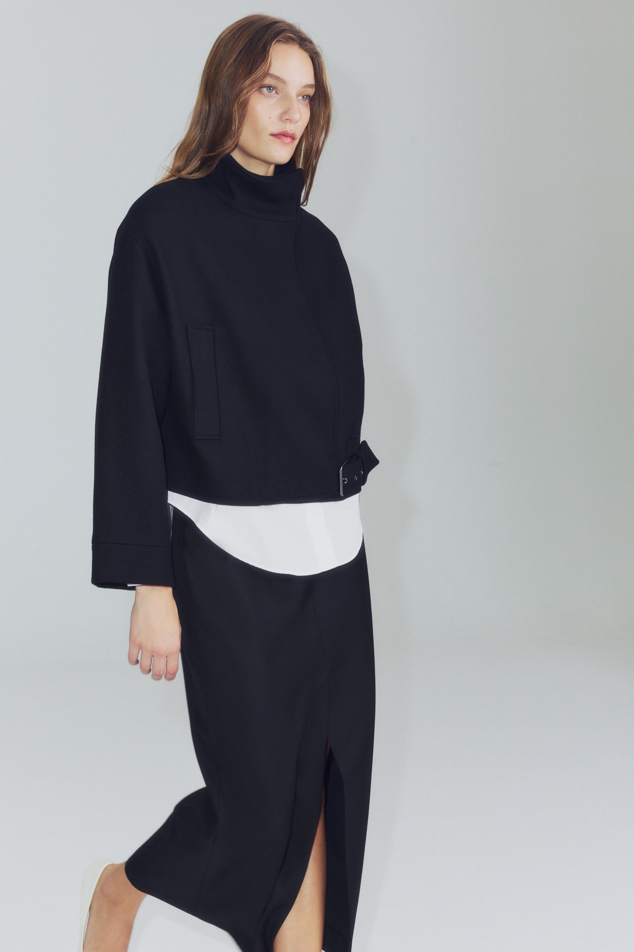 ZW COLLECTION WOOL BUCKLE JACKET