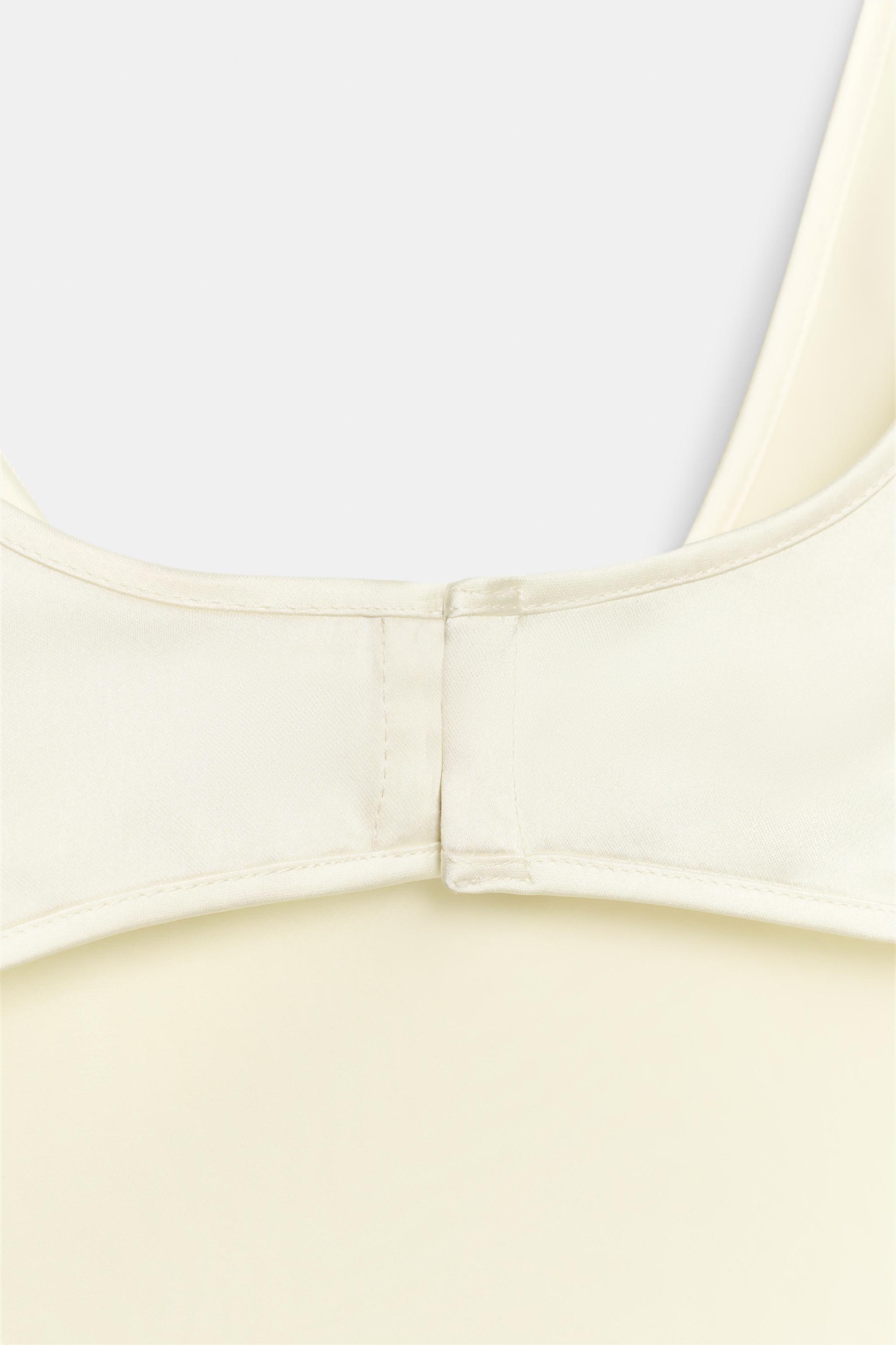 SATIN EFFECT CUT OUT SHORT DRESS
