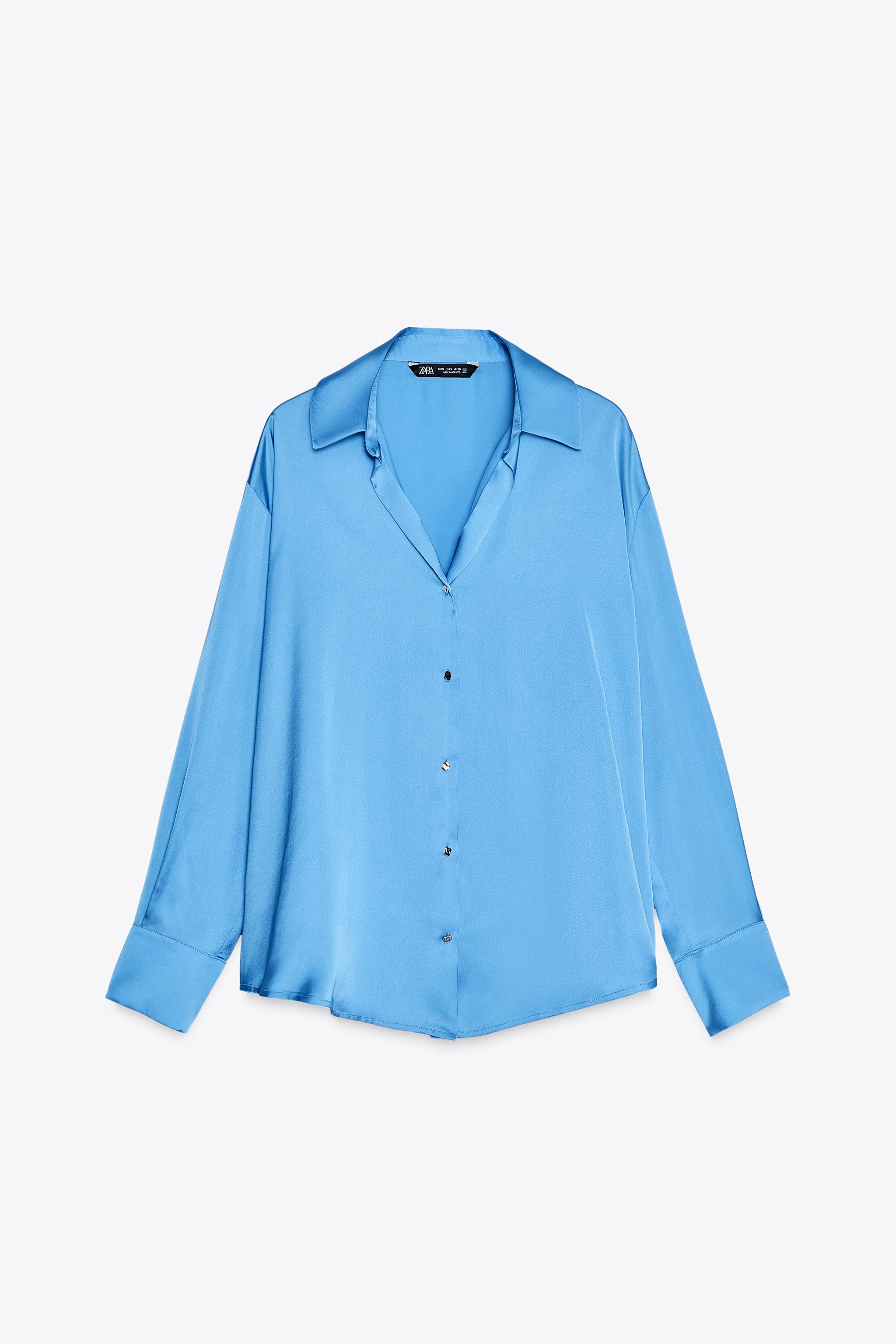 Clearance Camicia Camicia Stampa Animali Zara Camicia Satinata