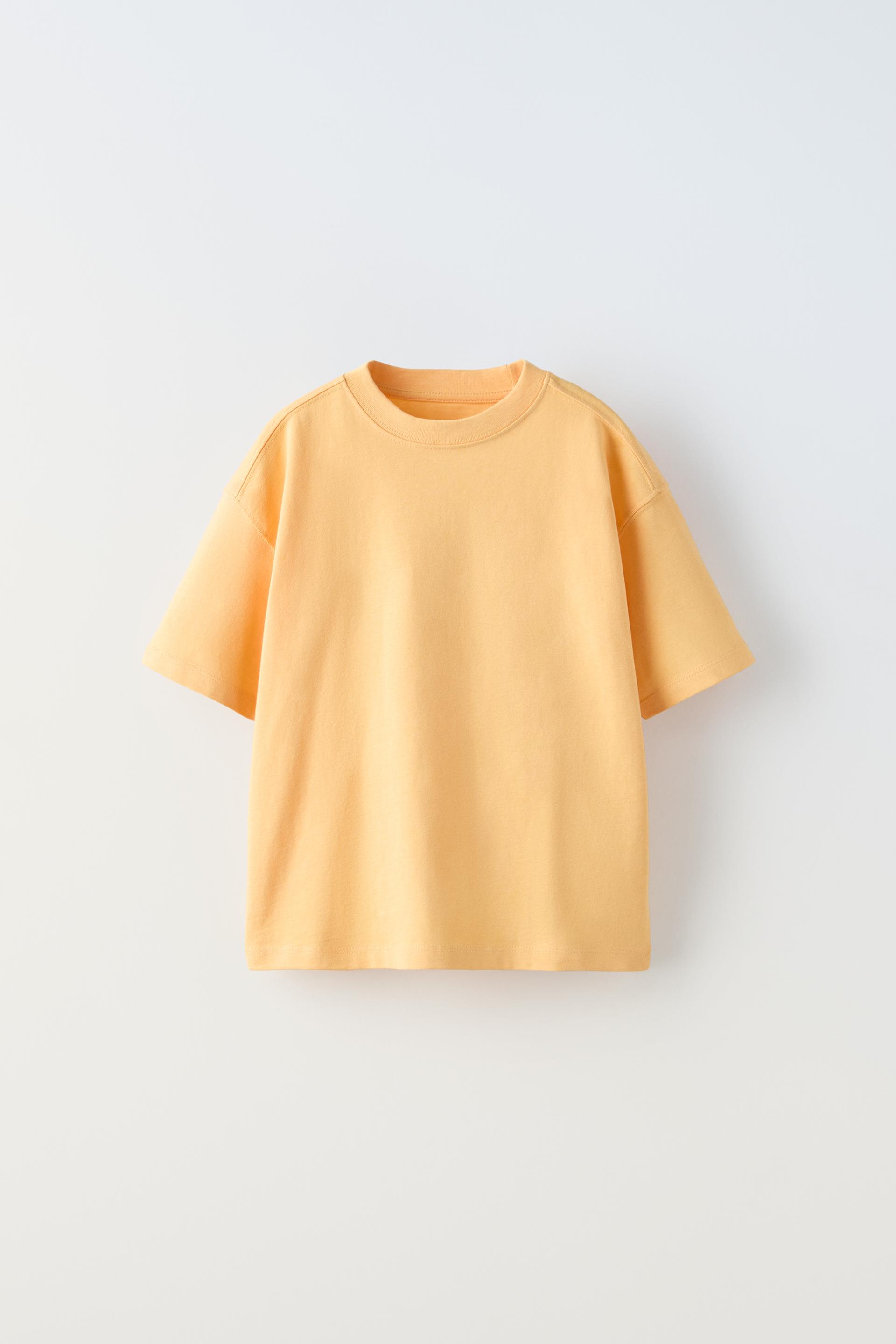 T SHIRT MEDIUM WEIGHT Orange ZARA Danmark t-shirt-medium-weight-orange-zara-danmark