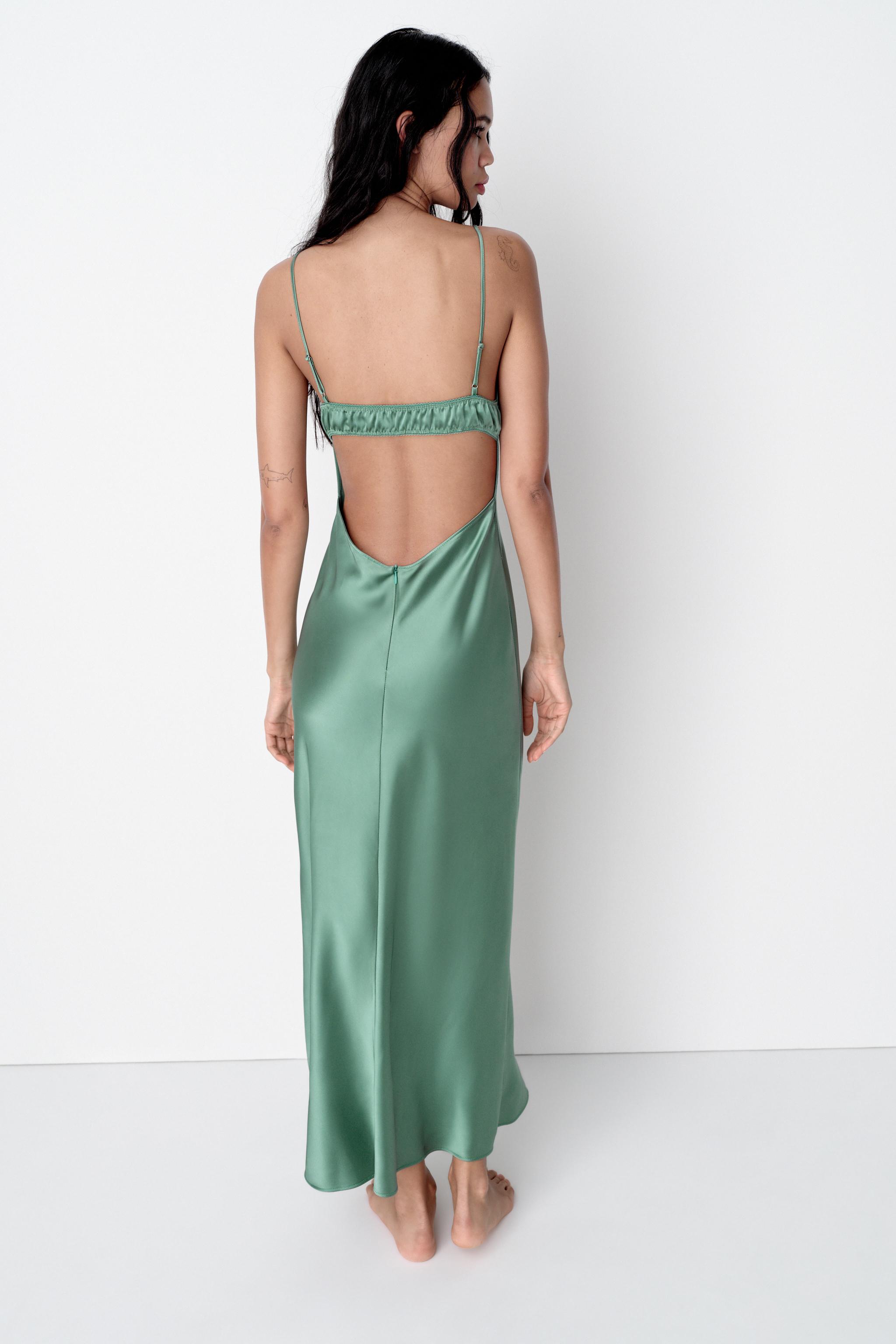 Mint green slip clearance dress