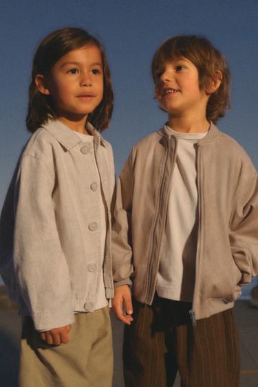 FAUX SUEDE BOMBER JACKET - Light beige by Zara