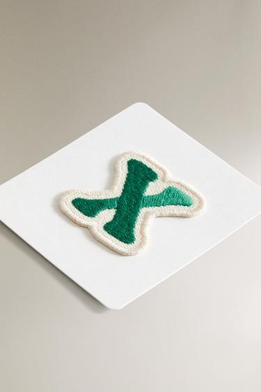 THERMO-ADHESIVE LETTER X PATCH - Blue by Zara - Image 1