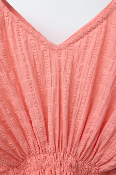 KAFTAN STRUCTURÉ - Corail de Zara - Image 2