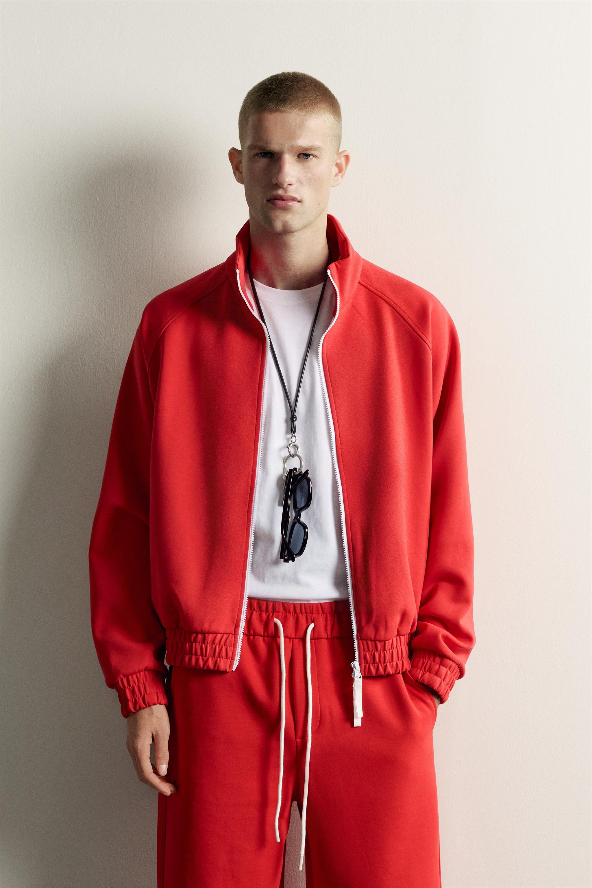 CONTRAST ZIP TRACK JACKET