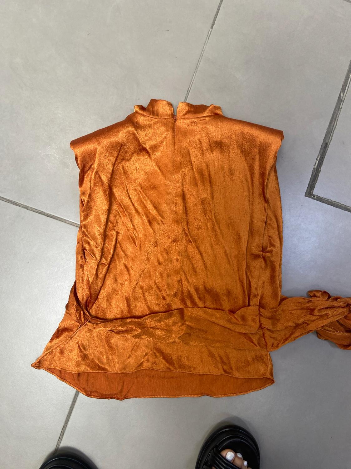 SATIN TOP WITH BOW - Image 3