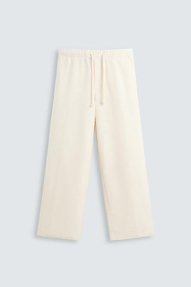 PANTALÓN RELAXED FIT ESTRUCTURA - Crudo de Zara
