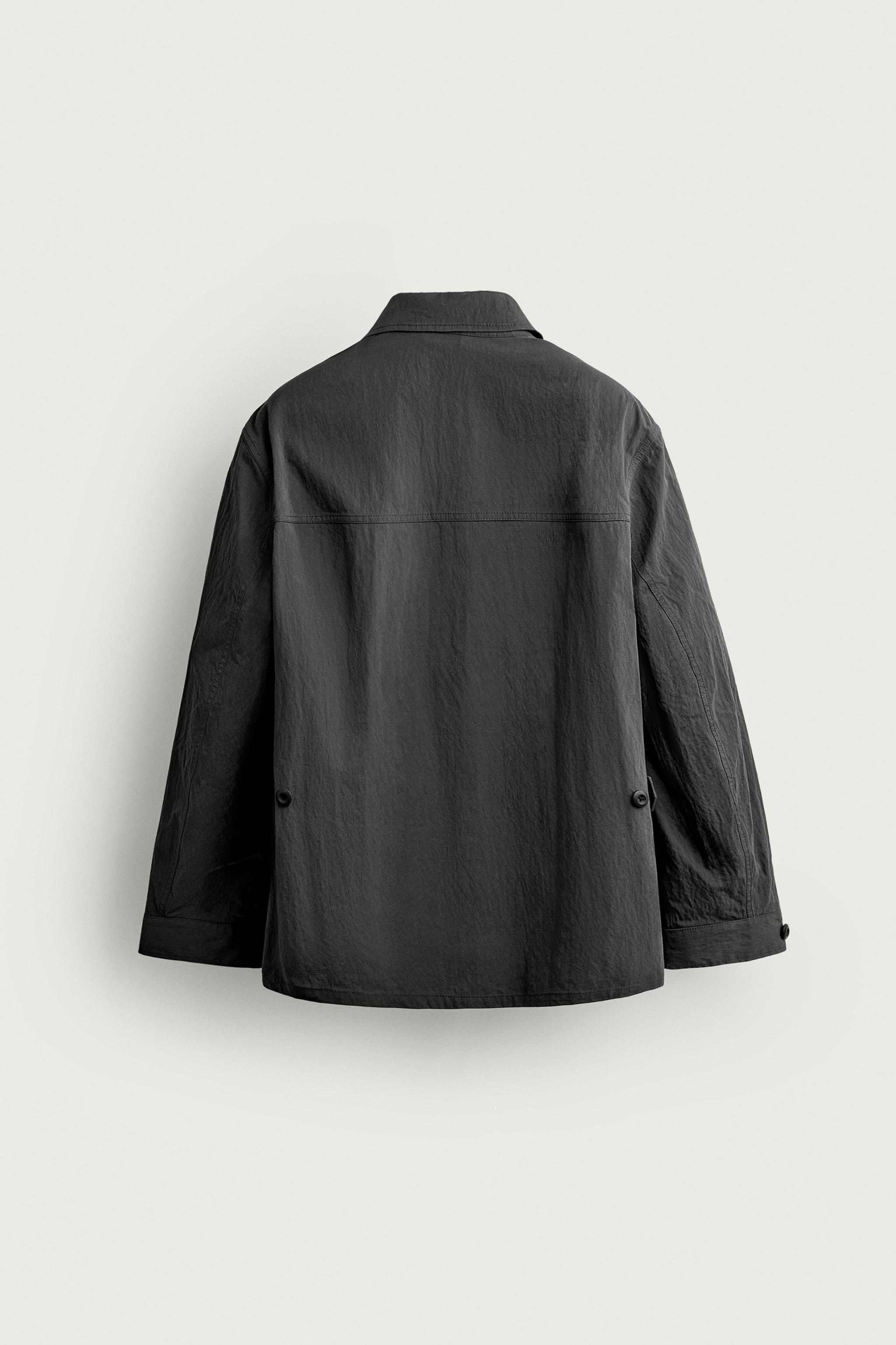 TECHNICAL RIPSTOP OVERSHIRT WITH POCKETS - Gray | ZARA United States