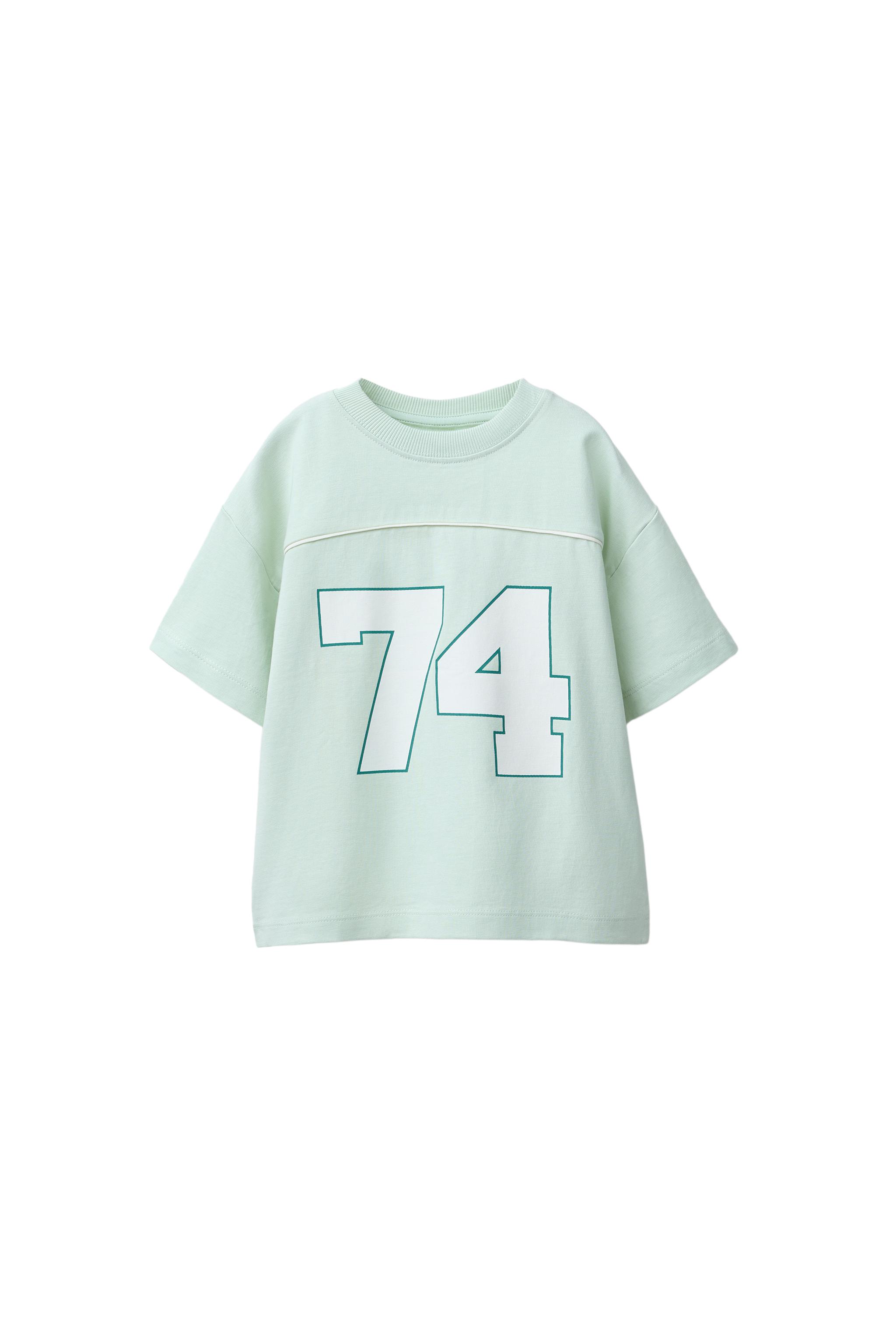 【ZARA】ナンバーストライプTシャツ ホワイト/ネイビーブルー ナンバーストライプTシャツ - ホワイト/ネイビーブルー | ZARA
