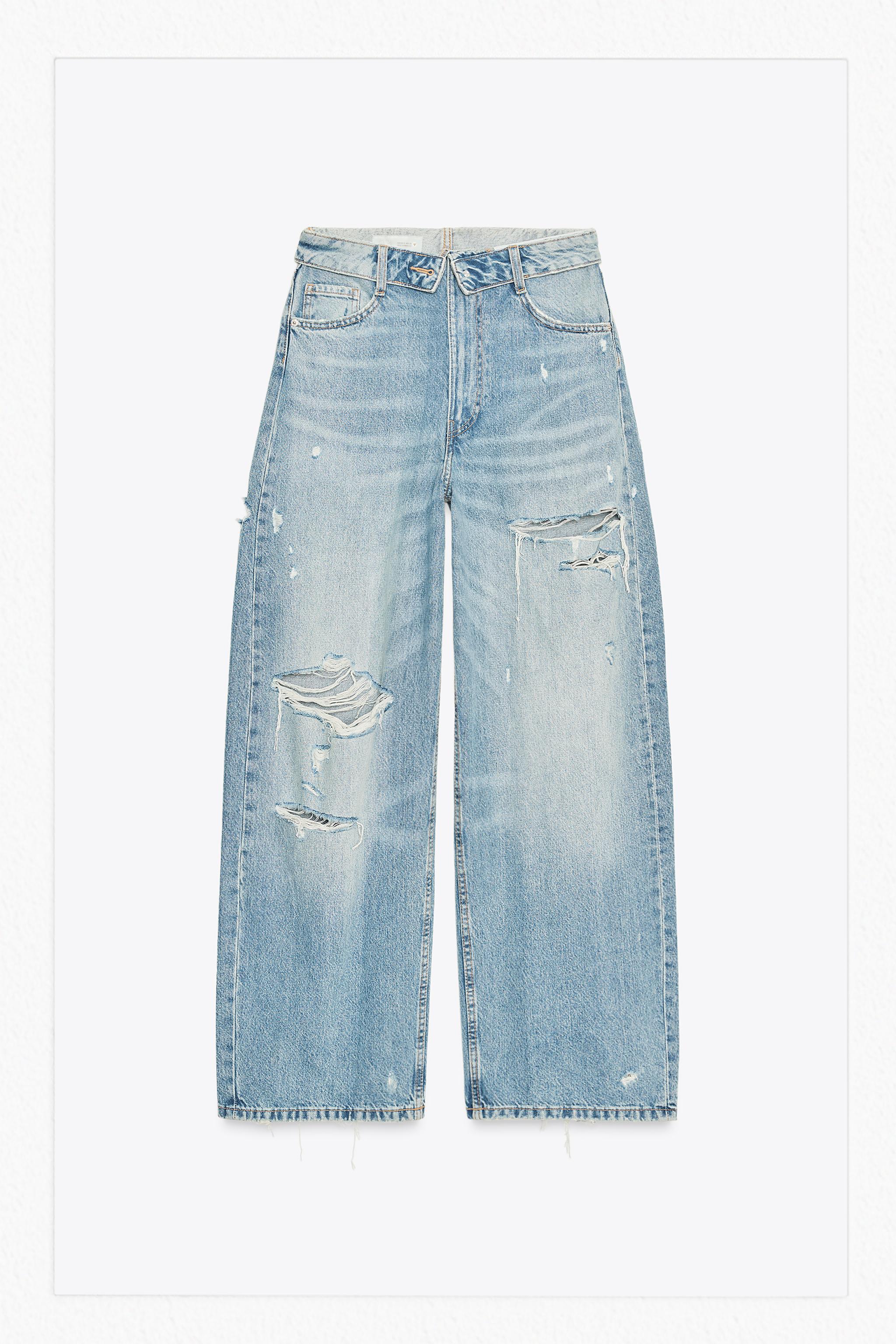 ♡ZARA ミッドライズ リボン　デニム♡ ZARA TRF カーゴ ミッドライズ デニムパンツ | 8197/237 ボトムス