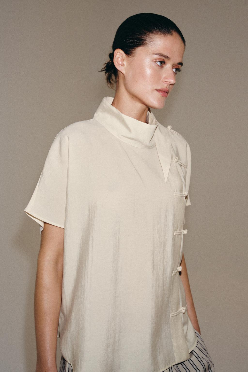 FLOWY FIREMAN CLASP BLOUSE ZW COLLECTION