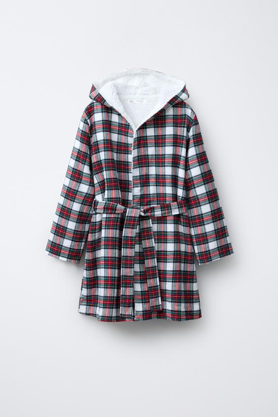 Peignoir Homme Walker Reid - Flanelle à Carreaux, Robe De Chambre Enveloppante