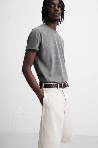 BAGGY FIT BERMUDA SHORTS - Ecru by Zara - Image 4