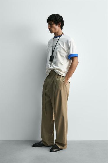 TEE-SHIRT À IMPRIMÉ GÉOMÉTRIQUE - Blanc de Zara - Image 3