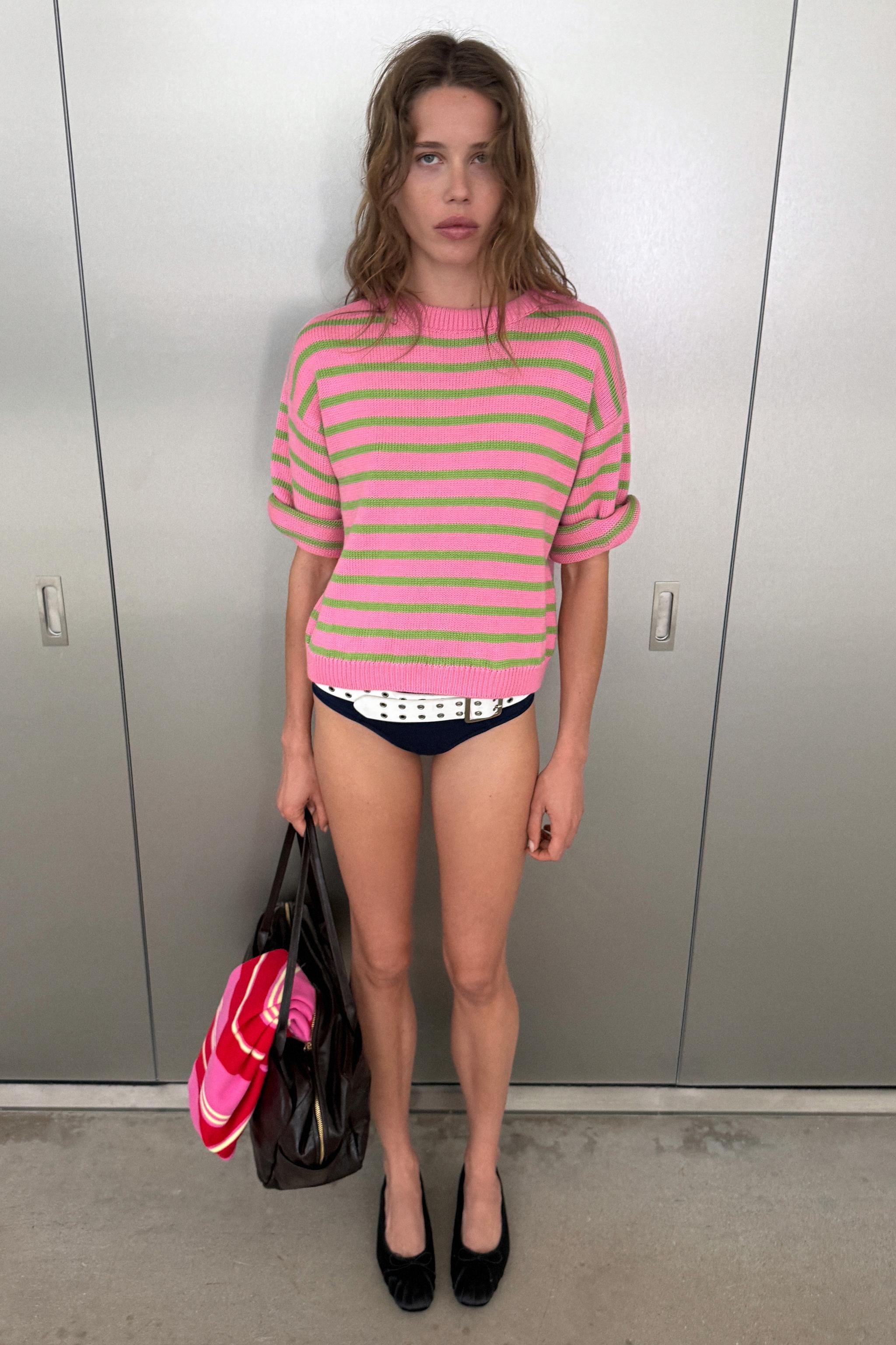 STRIPED KNIT JUMPER