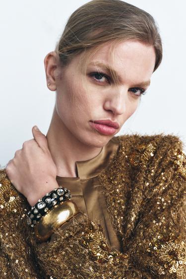 PACK OF RHINESTONE BRACELETS - Golden by Zara - Image 0