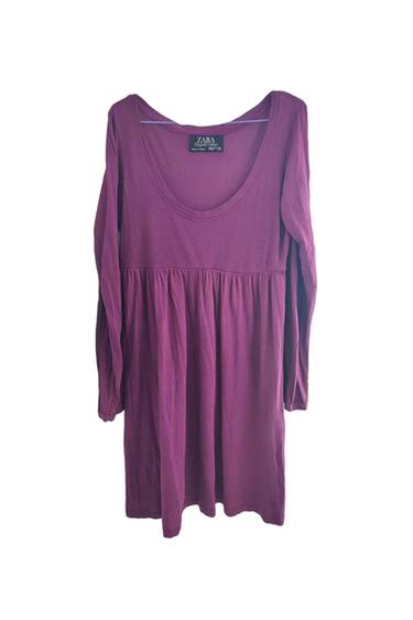 VESTIDO MORADO, CORTE IMPERIO