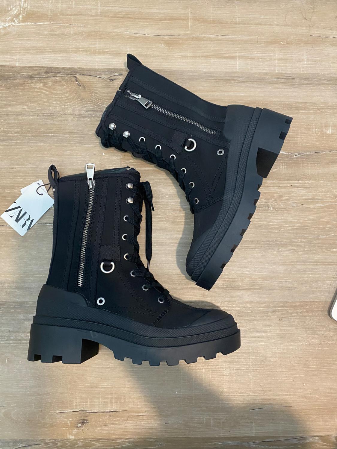 ZIPPERED FABRIC ANKLE BOOTS - Image 2