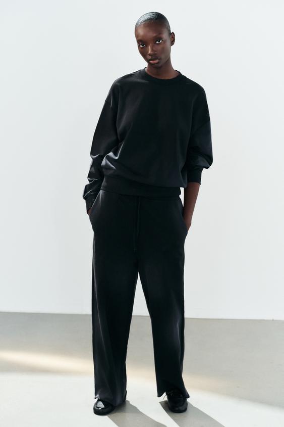 SUDADERA EFECTO LAVADO - Negro de Zara - Imagen 0