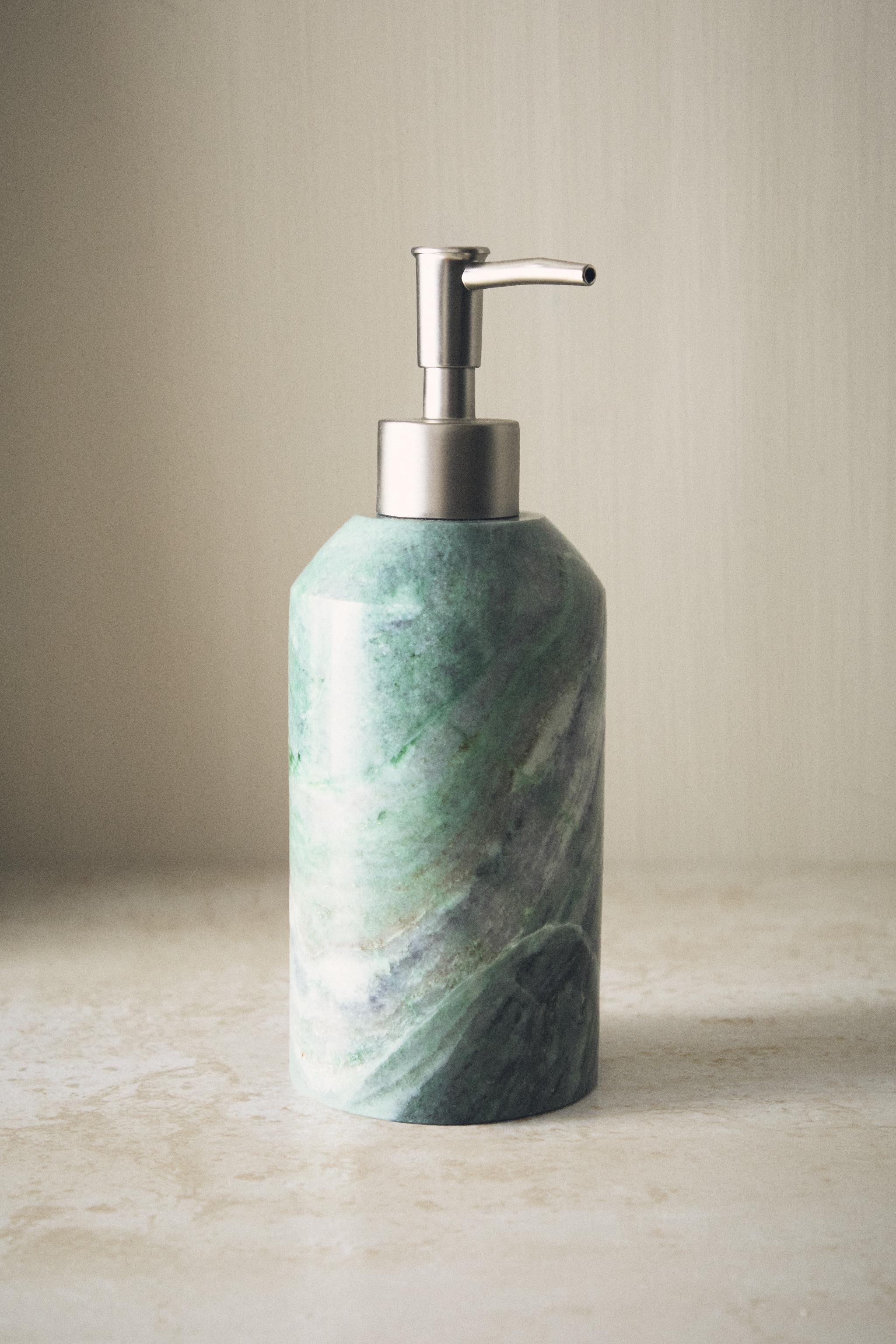 GREEN MARBLE SOAP DISPENSER