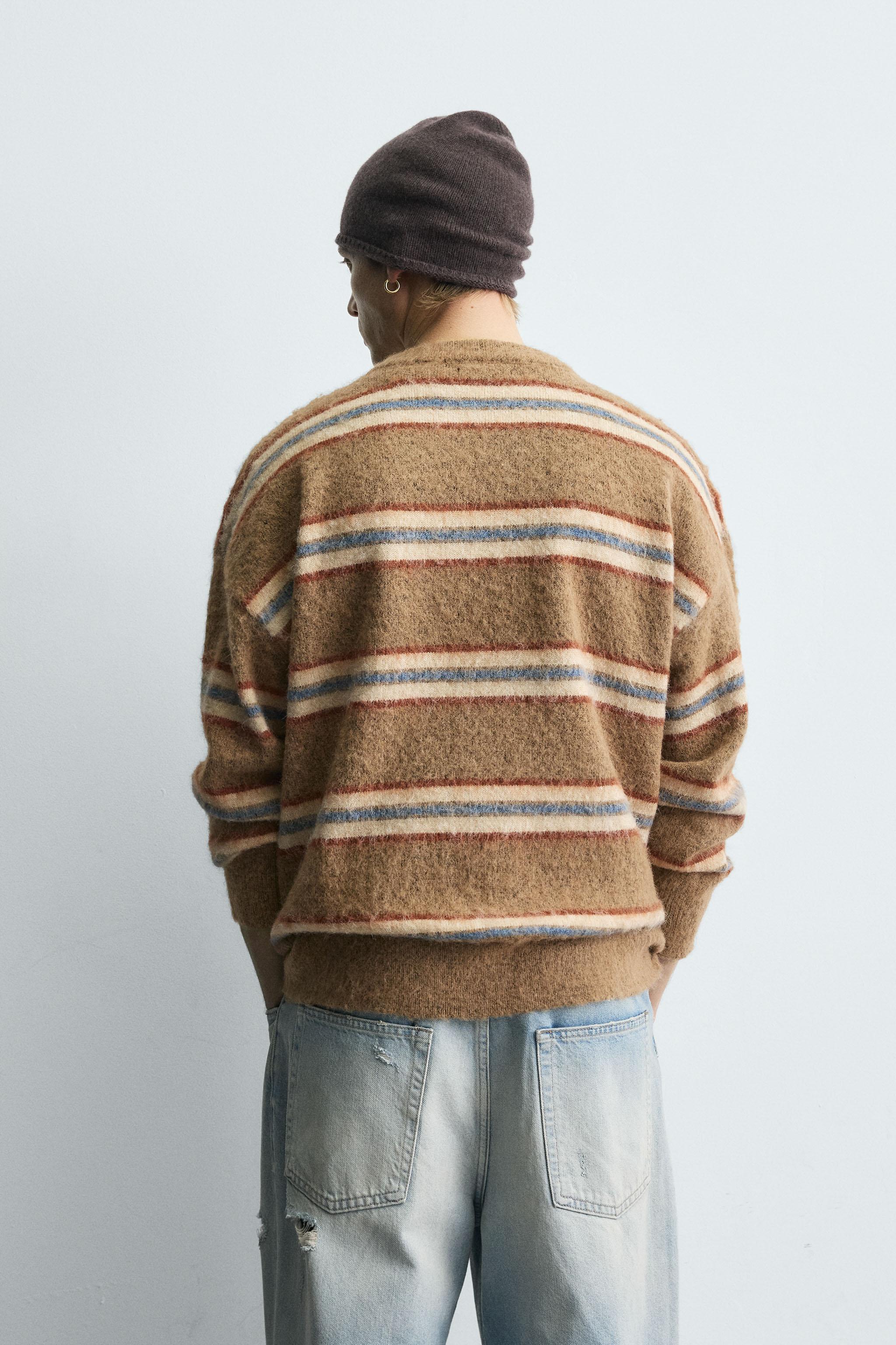 BRUSHED JACQUARD STRIPED JUMPER
