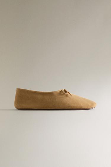 LEDERBALLERINAS - Braun von Zara