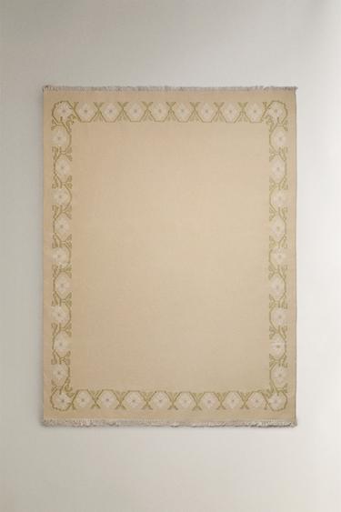 FLORAL JACQUARD RUG - Beige by Zara - Image 0