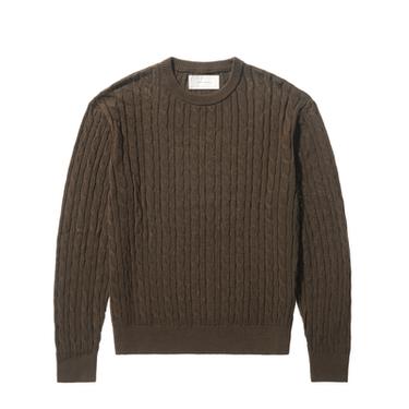 JERSEY ESTRUCTURA ALGODÓN - CÁÑAMO - Chocolate de Zara