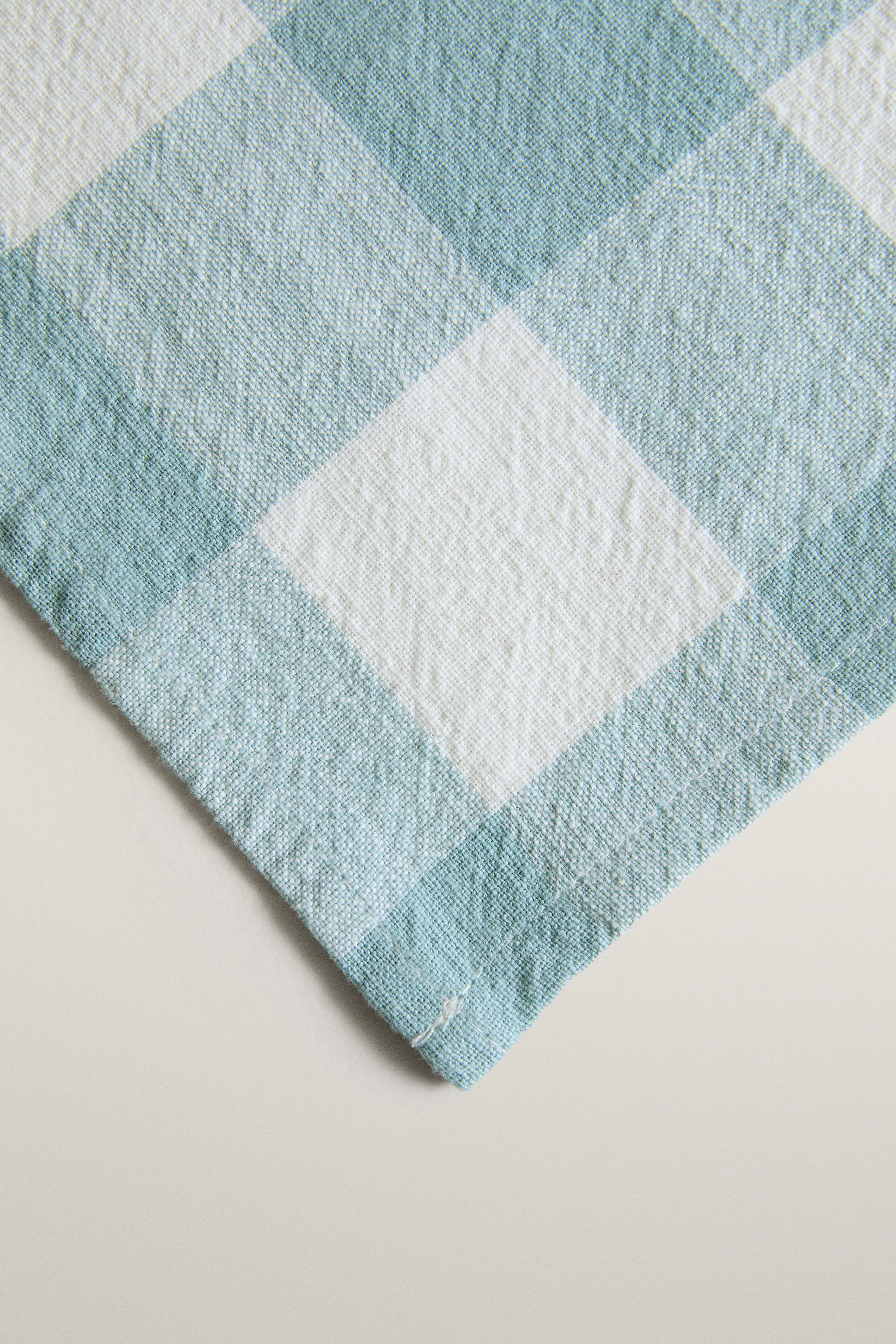 COTTON CHECK NAPKINS (PACK OF 2)