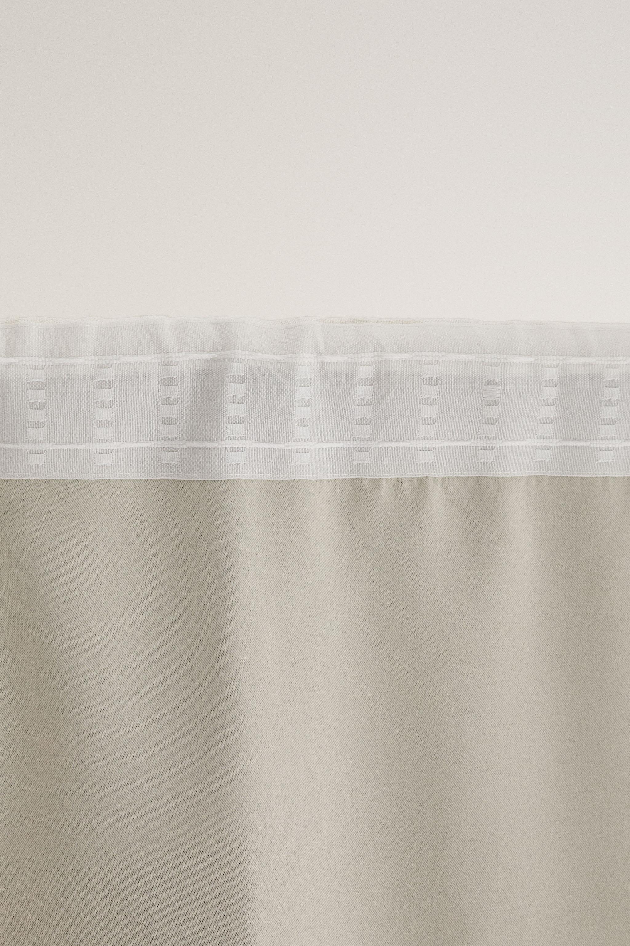 WHITE BLACKOUT LINEN CURTAIN