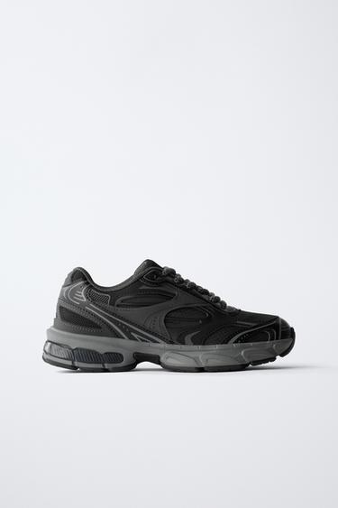 Zara MULTI-PIECE SNEAKERS - Black