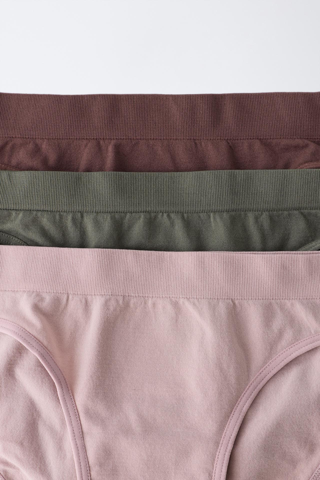 8-14 YEARS / PACK OF THREE SEAMLESS UNDERWEAR — Pink