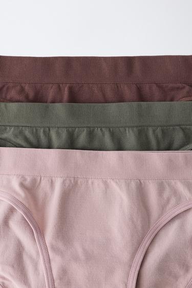 8-14 YEARS / PACK OF THREE SEAMLESS UNDERWEAR — Pink 2