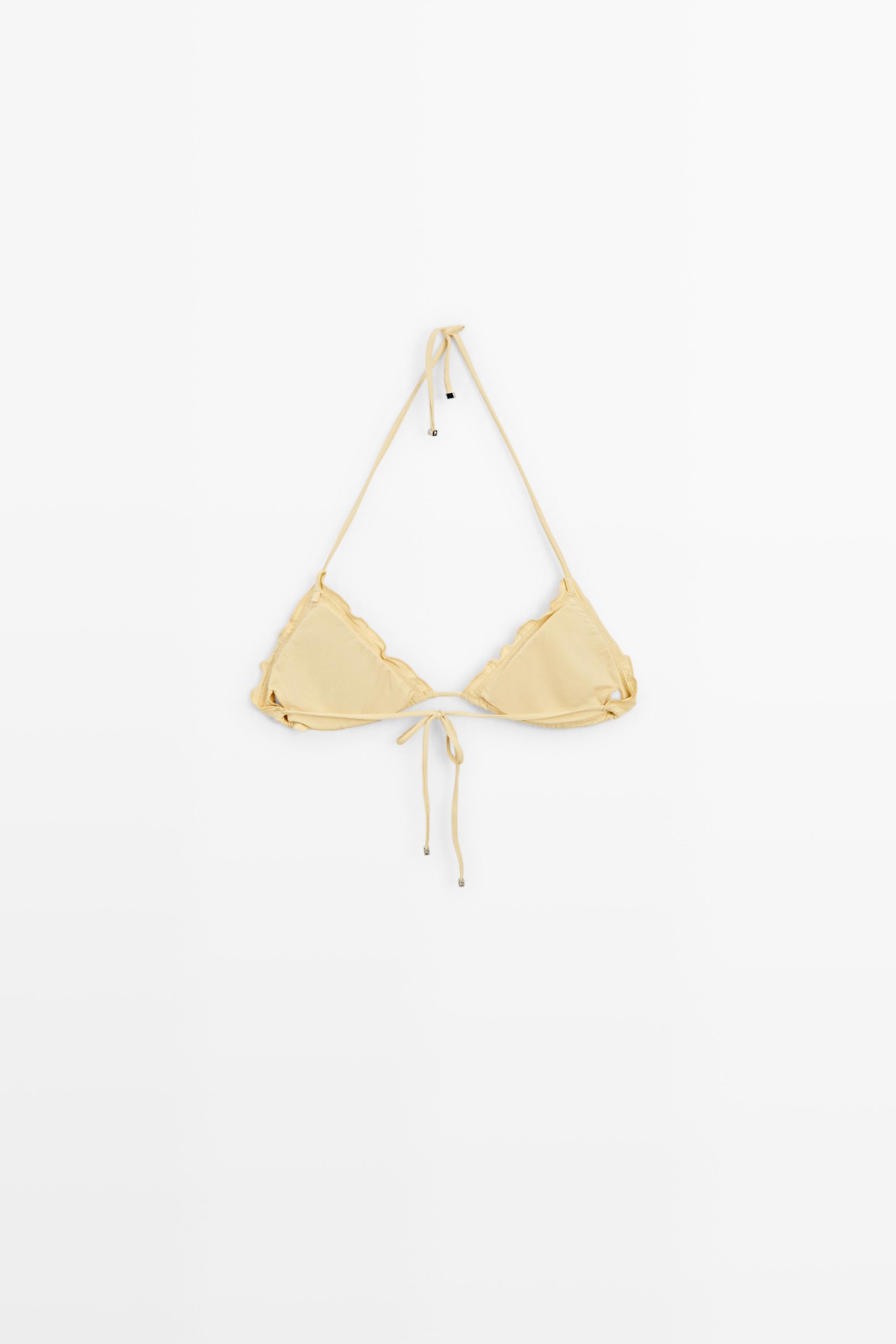 Haut de bikini triangle à volants