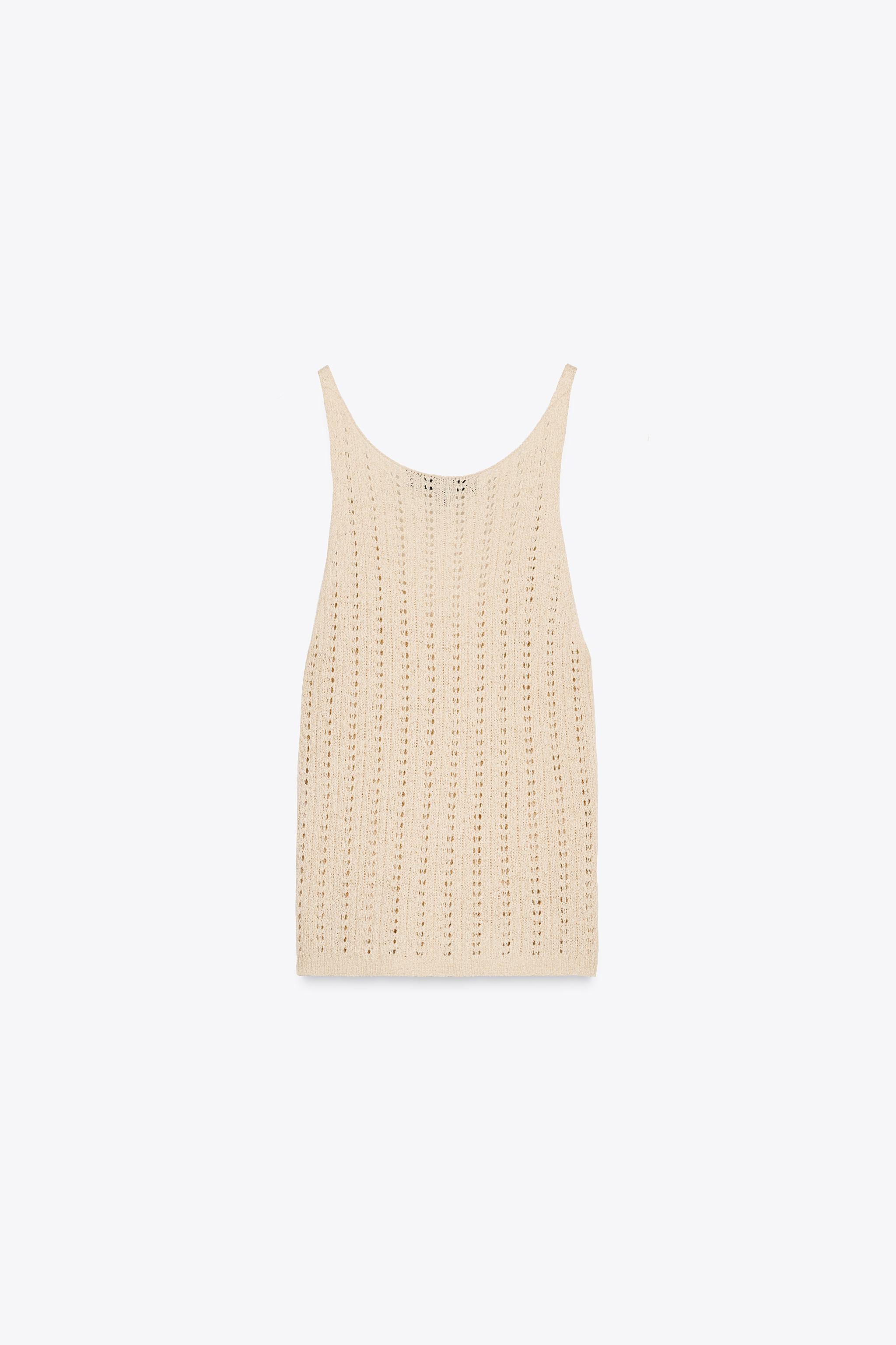 TOP EN MAILLE POINTELLE